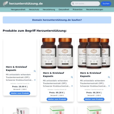 Screenshot herzunterstützung.de