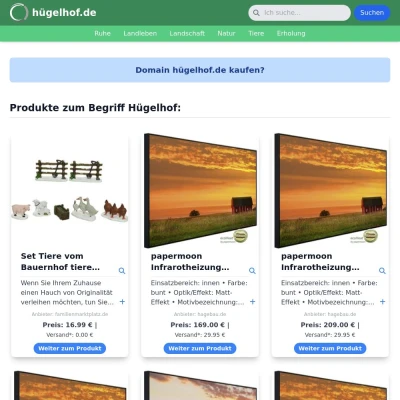 Screenshot hügelhof.de