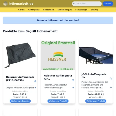 Screenshot höhenarbeit.de