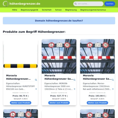 Screenshot höhenbegrenzer.de