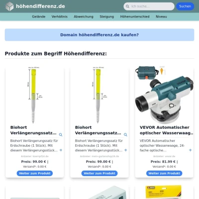 Screenshot höhendifferenz.de