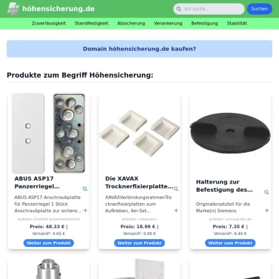 Screenshot höhensicherung.de