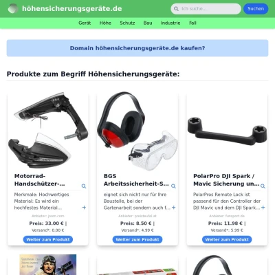 Screenshot höhensicherungsgeräte.de