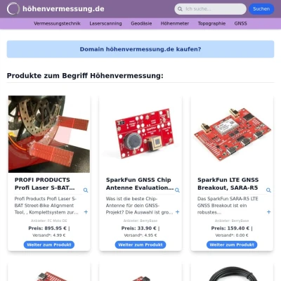 Screenshot höhenvermessung.de