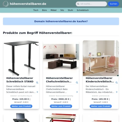 Screenshot höhenverstellbarer.de