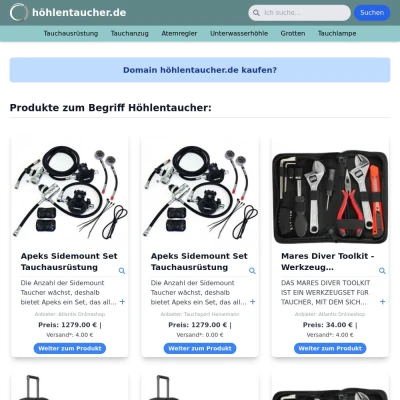 Screenshot höhlentaucher.de