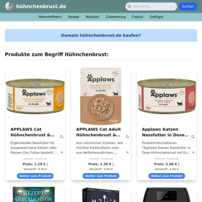 Screenshot hühnchenbrust.de