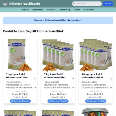 Screenshot hühnerbrustfilet.de