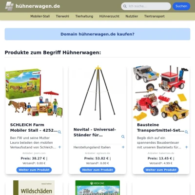 Screenshot hühnerwagen.de
