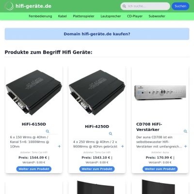 Screenshot hifi-geräte.de