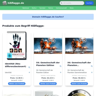 Screenshot hißflagge.de