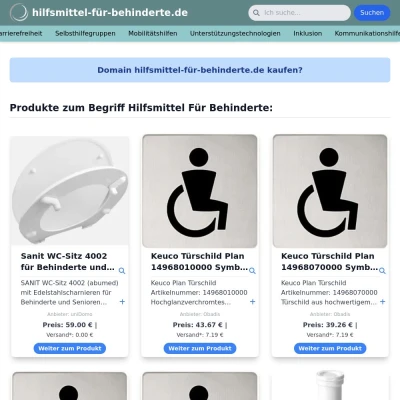 Screenshot hilfsmittel-für-behinderte.de