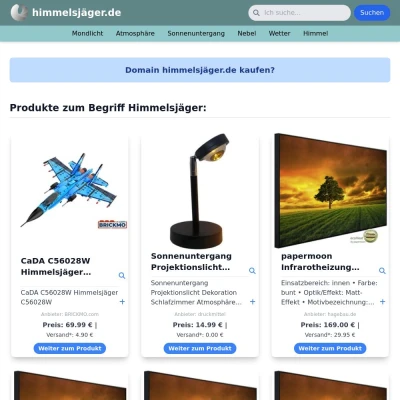 Screenshot himmelsjäger.de