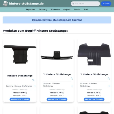 Screenshot hintere-stoßstange.de