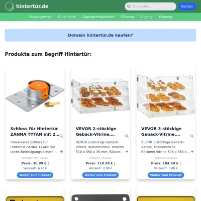Screenshot hintertür.de