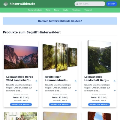 Screenshot hinterwälder.de