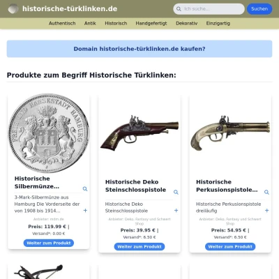 Screenshot historische-türklinken.de