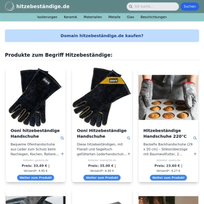 Screenshot hitzebeständige.de