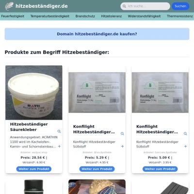 Screenshot hitzebeständiger.de