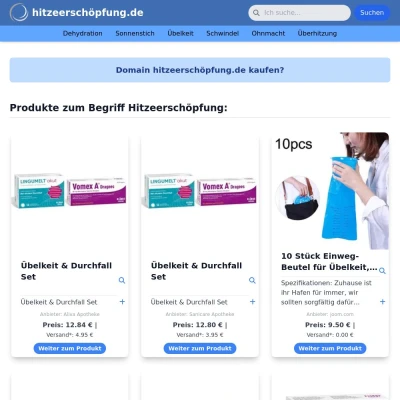 Screenshot hitzeerschöpfung.de