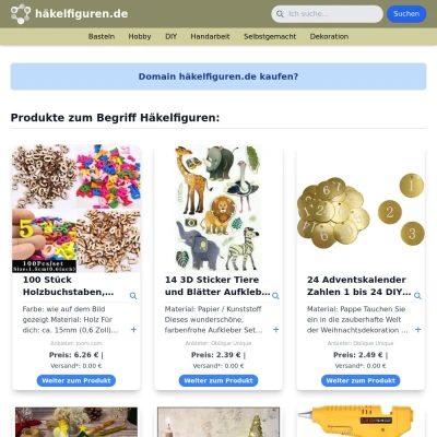 Screenshot häkelfiguren.de