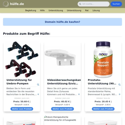 Screenshot hülfe.de