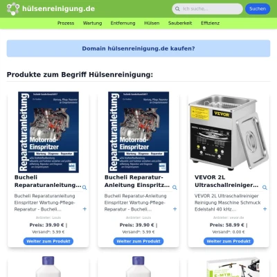 Screenshot hülsenreinigung.de