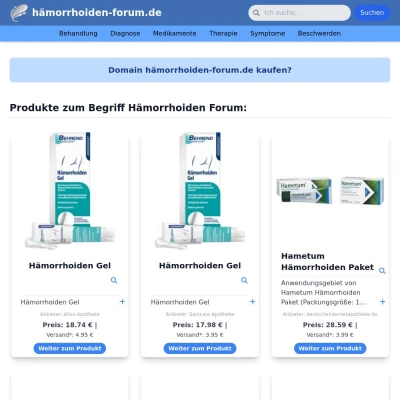 Screenshot hämorrhoiden-forum.de
