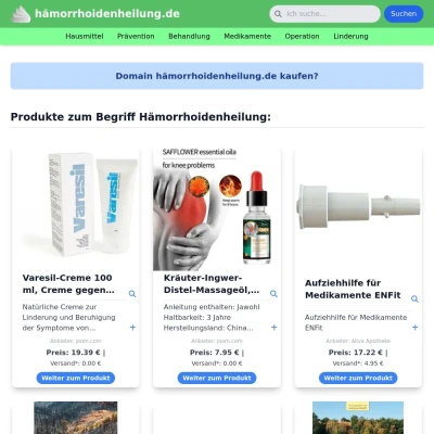 Screenshot hämorrhoidenheilung.de