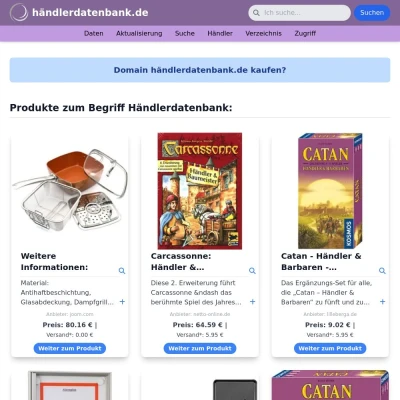 Screenshot händlerdatenbank.de