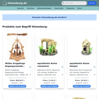 Screenshot hünenburg.de