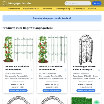 Screenshot hängegarten.de