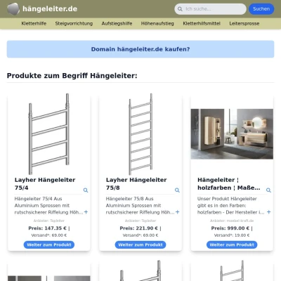 Screenshot hängeleiter.de