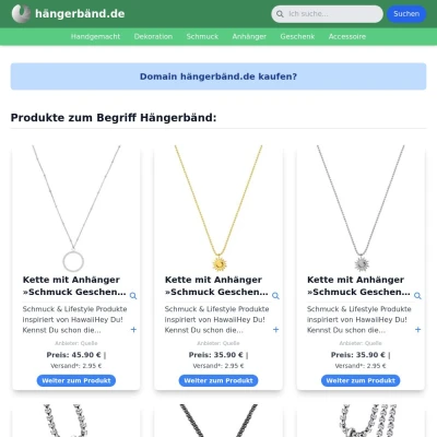 Screenshot hängerbänd.de