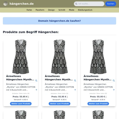 Screenshot hängerchen.de