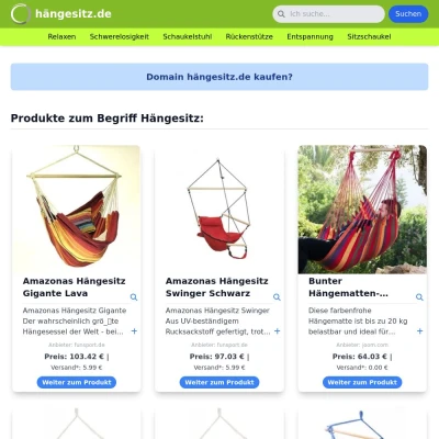 Screenshot hängesitz.de