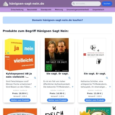 Screenshot hänigsen-sagt-nein.de
