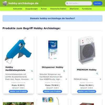 Screenshot hobby-archäologe.de