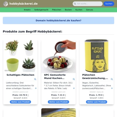 Screenshot hobbybäckerei.de