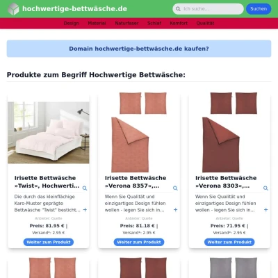 Screenshot hochwertige-bettwäsche.de