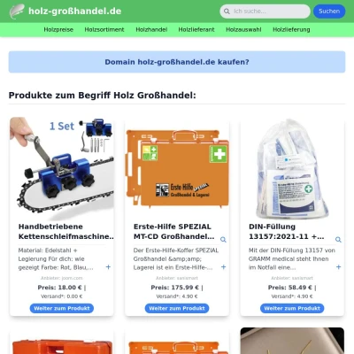 Screenshot holz-großhandel.de