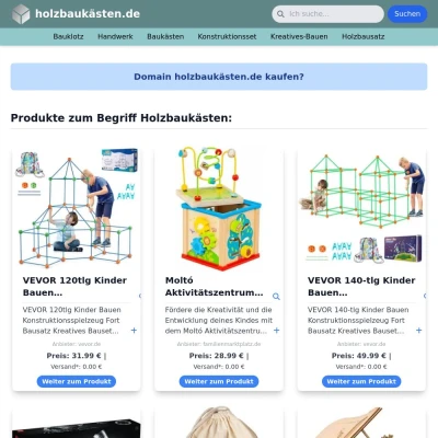 Screenshot holzbaukästen.de
