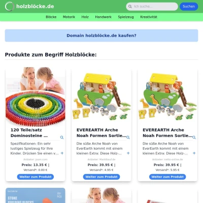 Screenshot holzblöcke.de