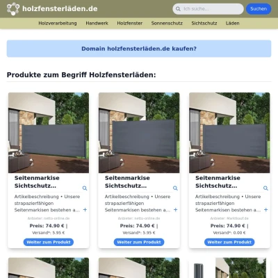 Screenshot holzfensterläden.de