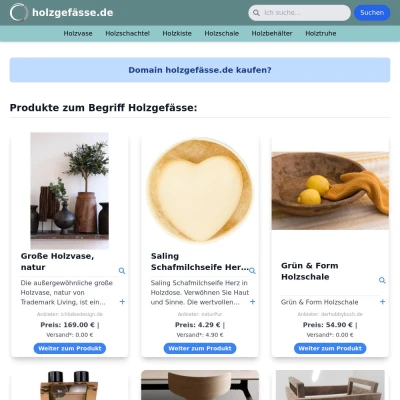 Screenshot holzgefässe.de