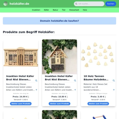 Screenshot holzkäfer.de