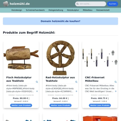Screenshot holzmühl.de