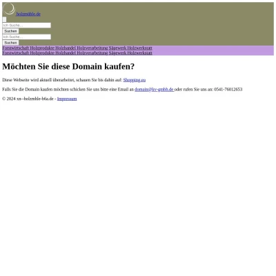Screenshot holzmühle.de