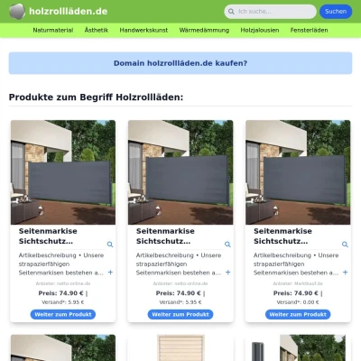 Screenshot holzrollläden.de