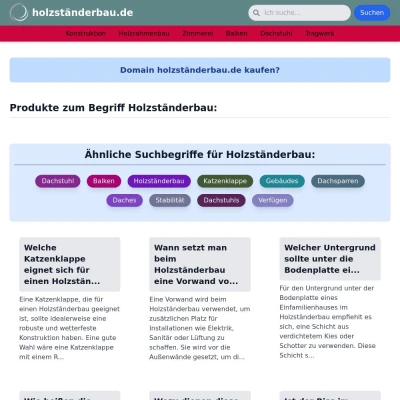 Screenshot holzständerbau.de